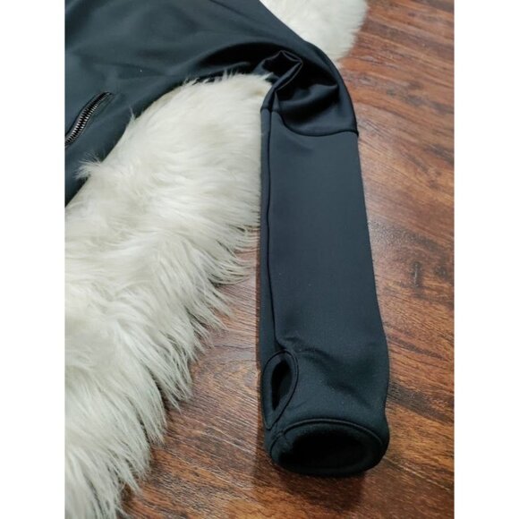 Zuala Long Sleeve High Neck Full Zip Active Hoodie Jacket Black Womens Sze Small - Picture 11 of 12